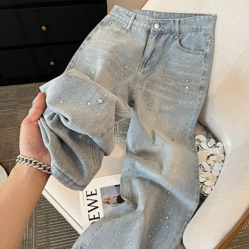 Dames glitter jeans voor een sprankelende look