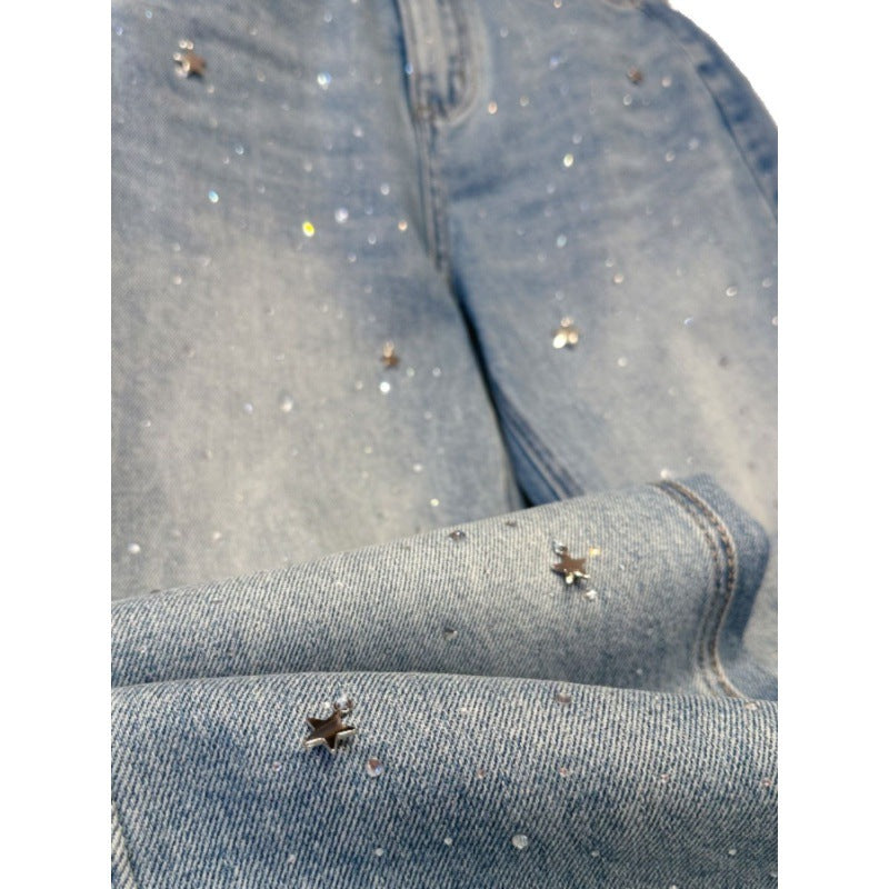Dames glitter jeans voor een sprankelende look