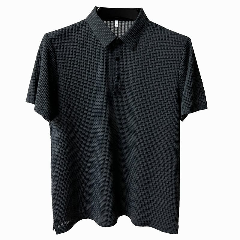 Ademend heren poloshirt met mesh-details en slim fit — afbeelding 7