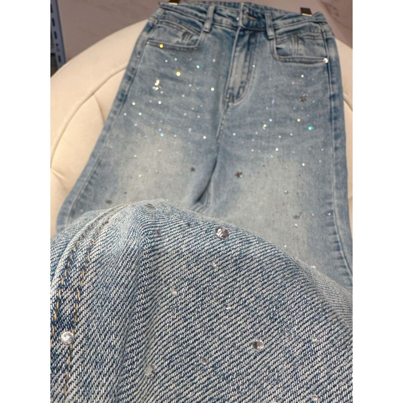 Dames glitter jeans voor een sprankelende look