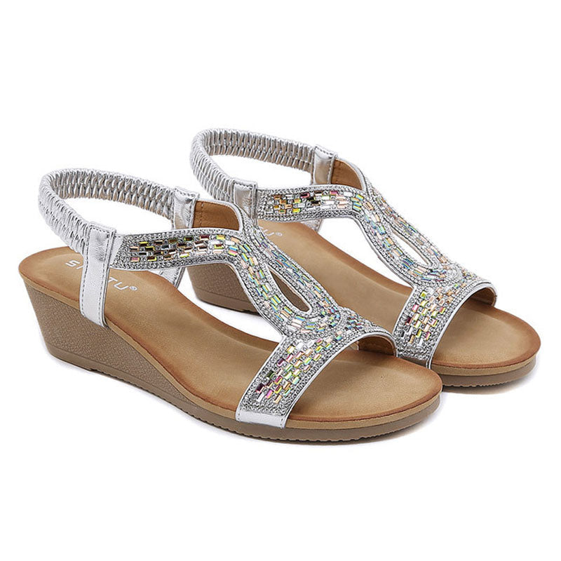 Dames sandalen met wedge hak — afbeelding 29