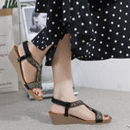 Dames sandalen met wedge hak