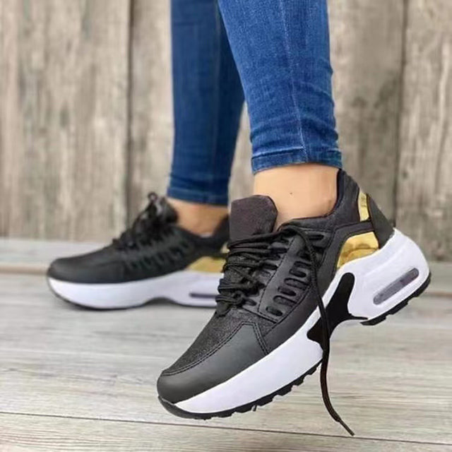 Casual sneakers met gedempte hak voor dames