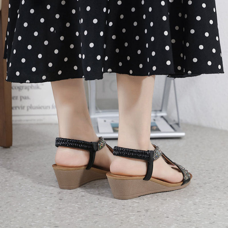 Dames sandalen met wedge hak