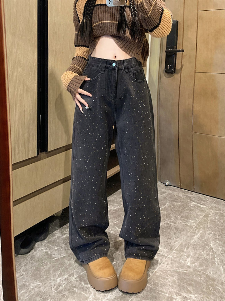 Dames glitter jeans voor een sprankelende look