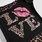 Dames off-shoulder shirt met luipaardprint