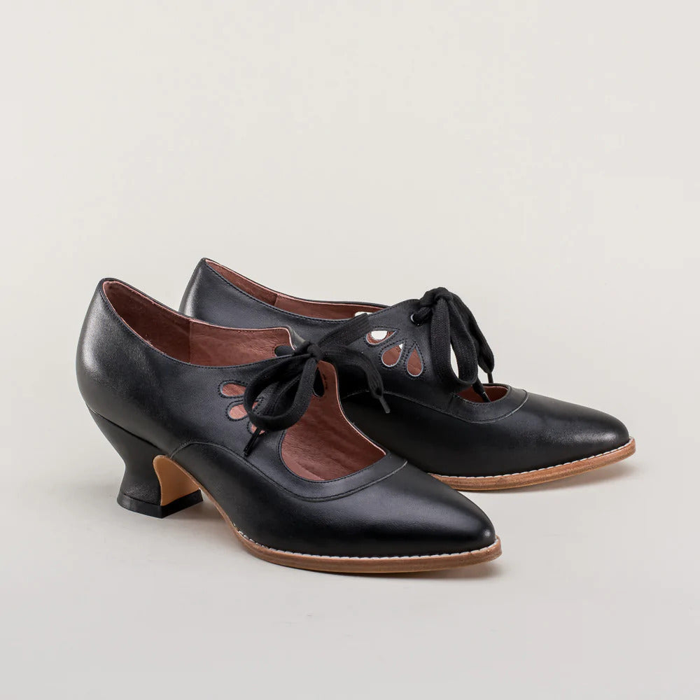 Leren pumps