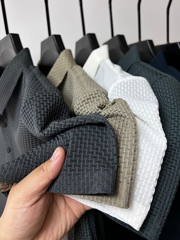 Ademend heren poloshirt met mesh-details en slim fit — afbeelding 17