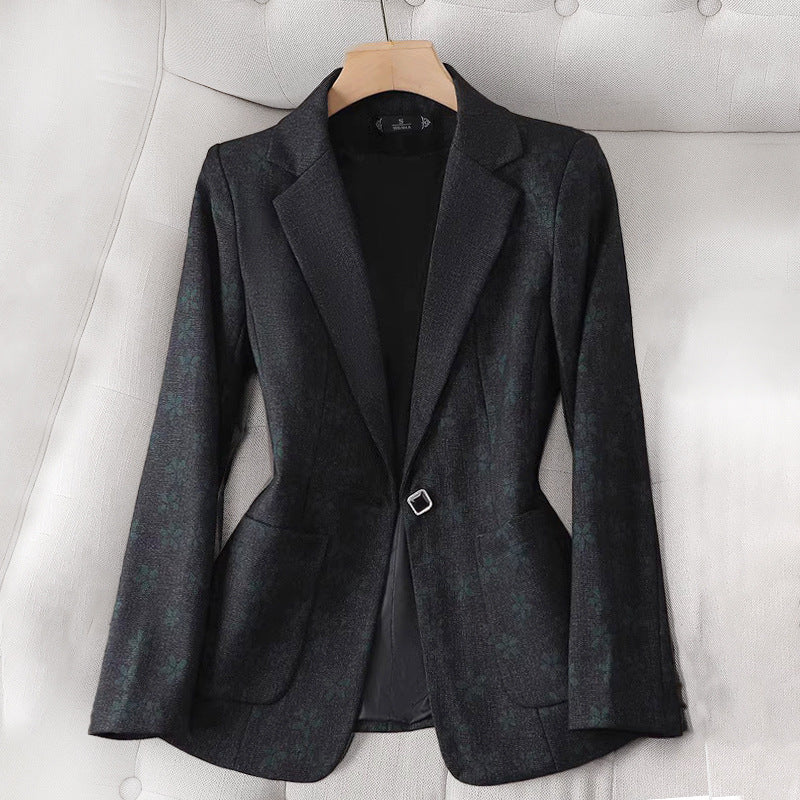 Annika | Getailleerde damesblazer met rasterpatroon