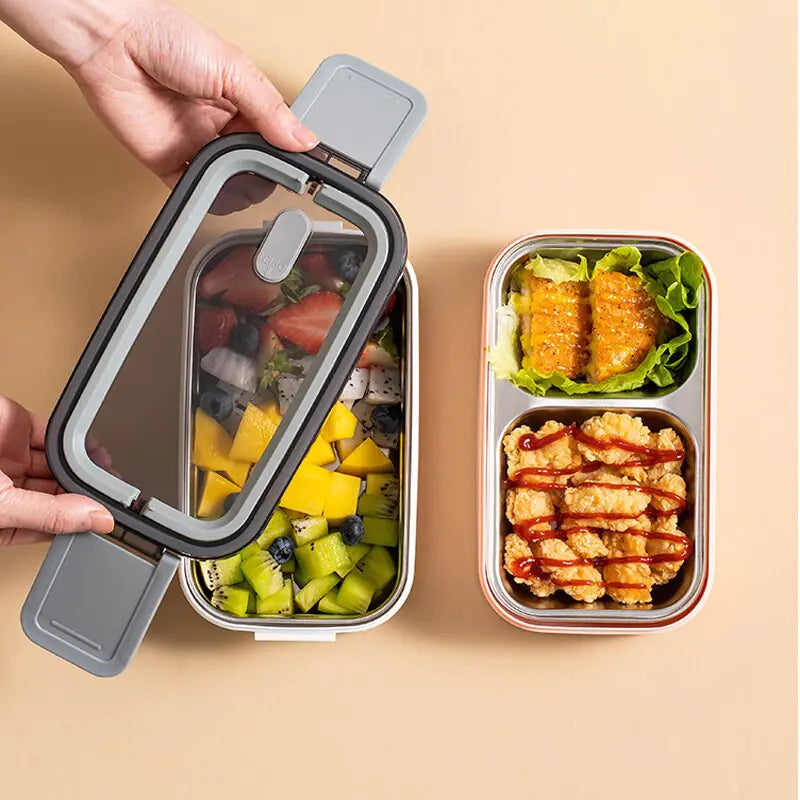 2-Laagse RVS bento lunchbox