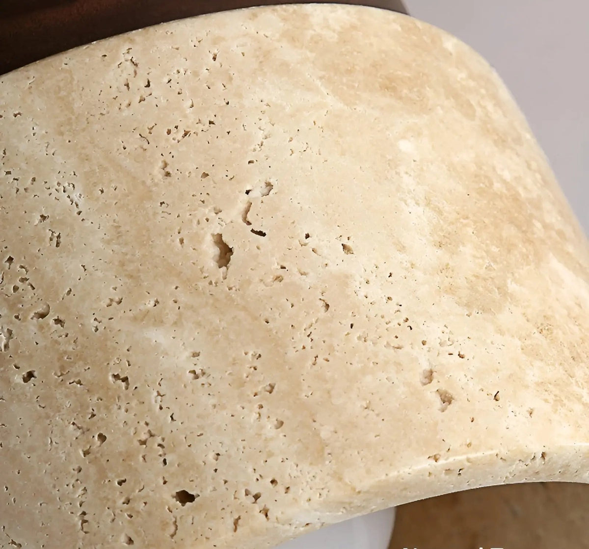 Rustieke travertijn plafondlamp