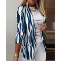 Damesblazer met omslagkraag en print