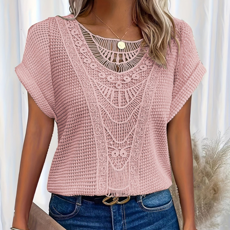 Lichte top met kanten details