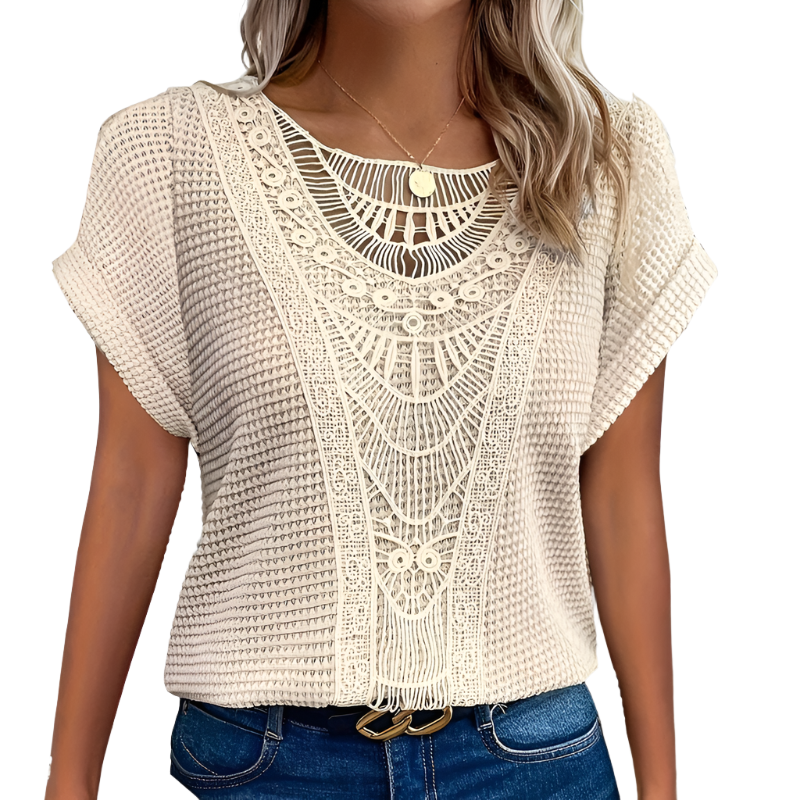 Lichte top met kanten details