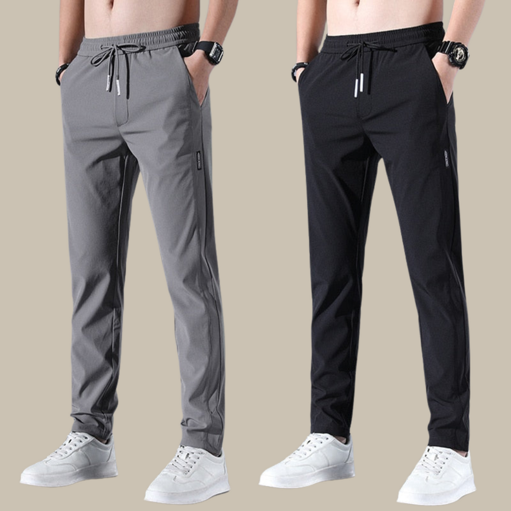 Regular-fit stretch broek voor heren
