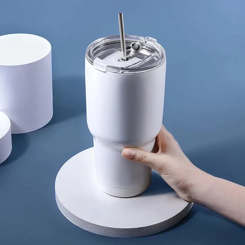 Thermosbeker met schuifdeksel