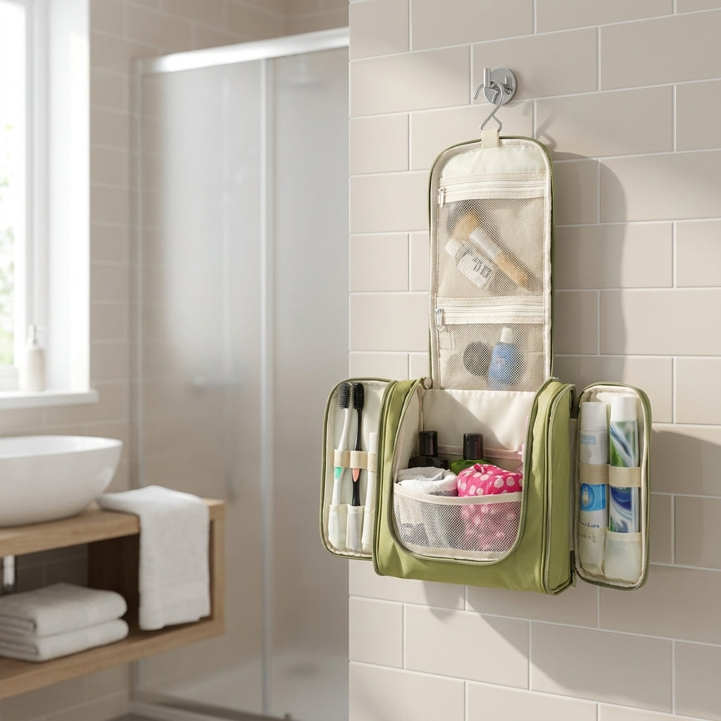 Opvouwbare toilettas met haak