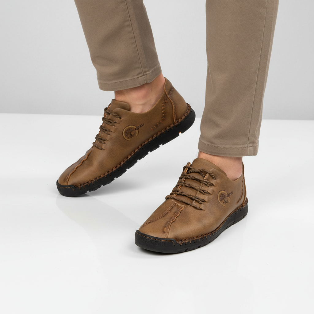 Heren sneaker van leer
