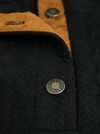 Heren gebreide outdoor trui met patches