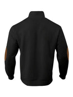 Heren gebreide outdoor trui met patches
