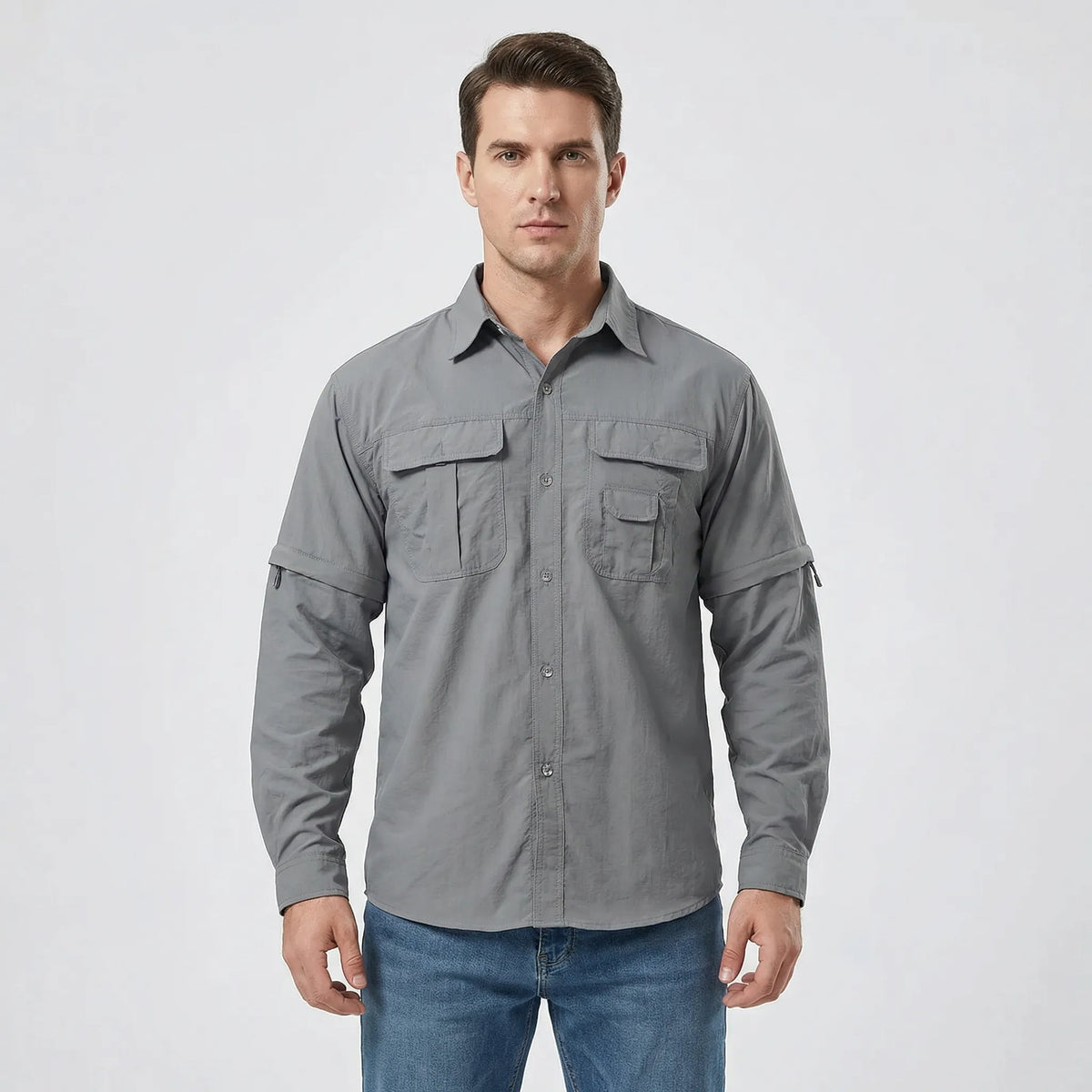 Outdoorshirt met afritsbare mouwen – Noor