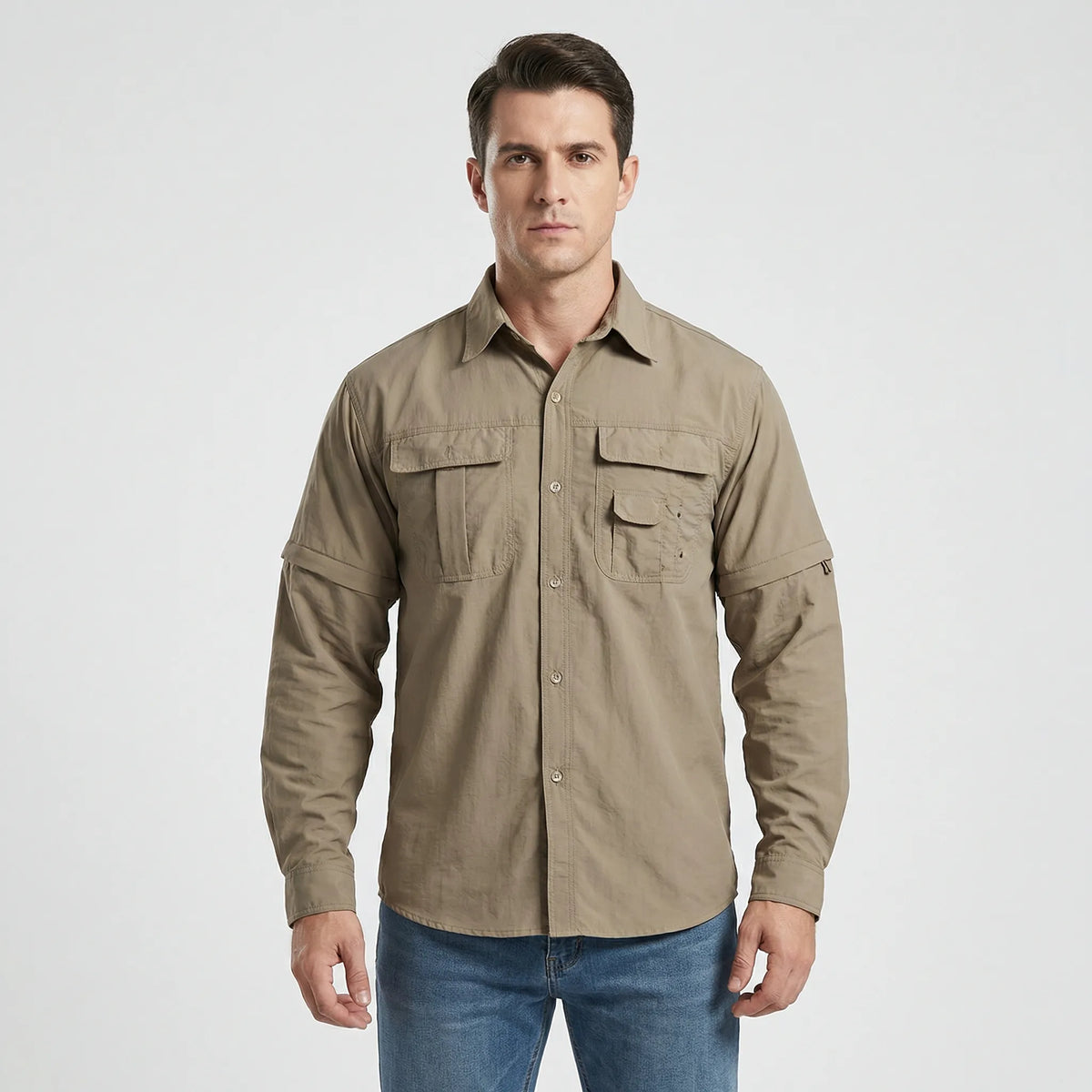 Outdoorshirt met afritsbare mouwen – Noor