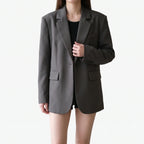 Oversize blazer met enkele knoop