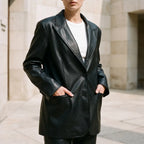 Oversized blazer met enkele rij knopen — afbeelding 11