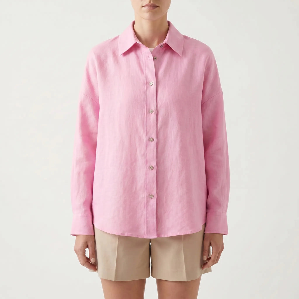 Oversized blouse met knoopsluiting