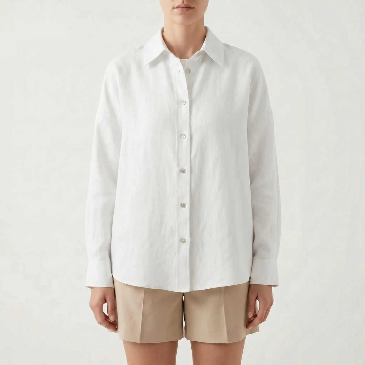 Oversized blouse met knoopsluiting