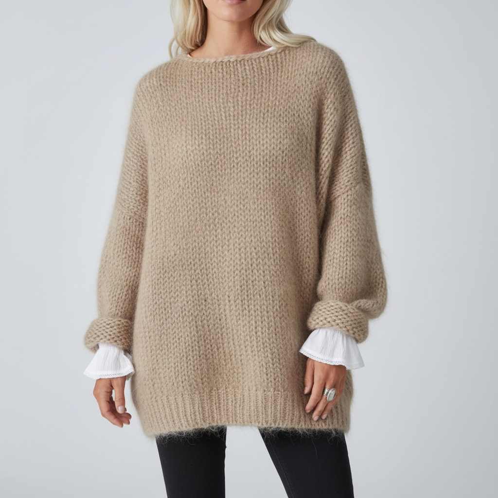 Oversized damespullover