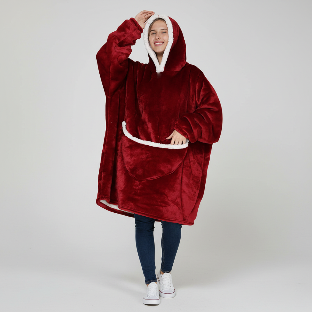 Oversized fleece deken