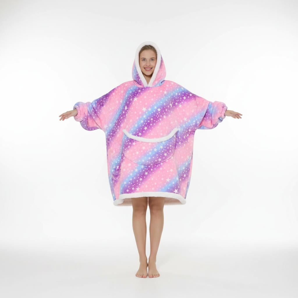 Oversized fleece deken