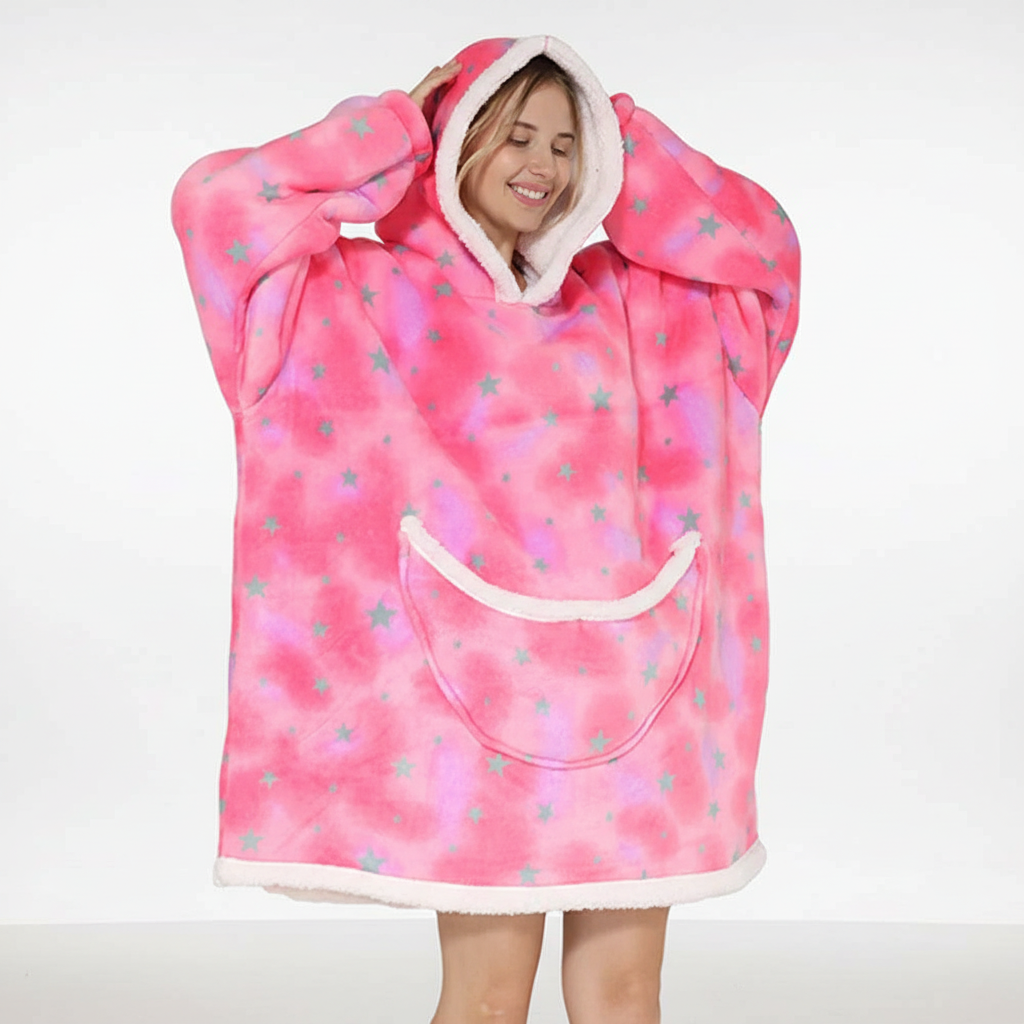 Oversized fleece deken