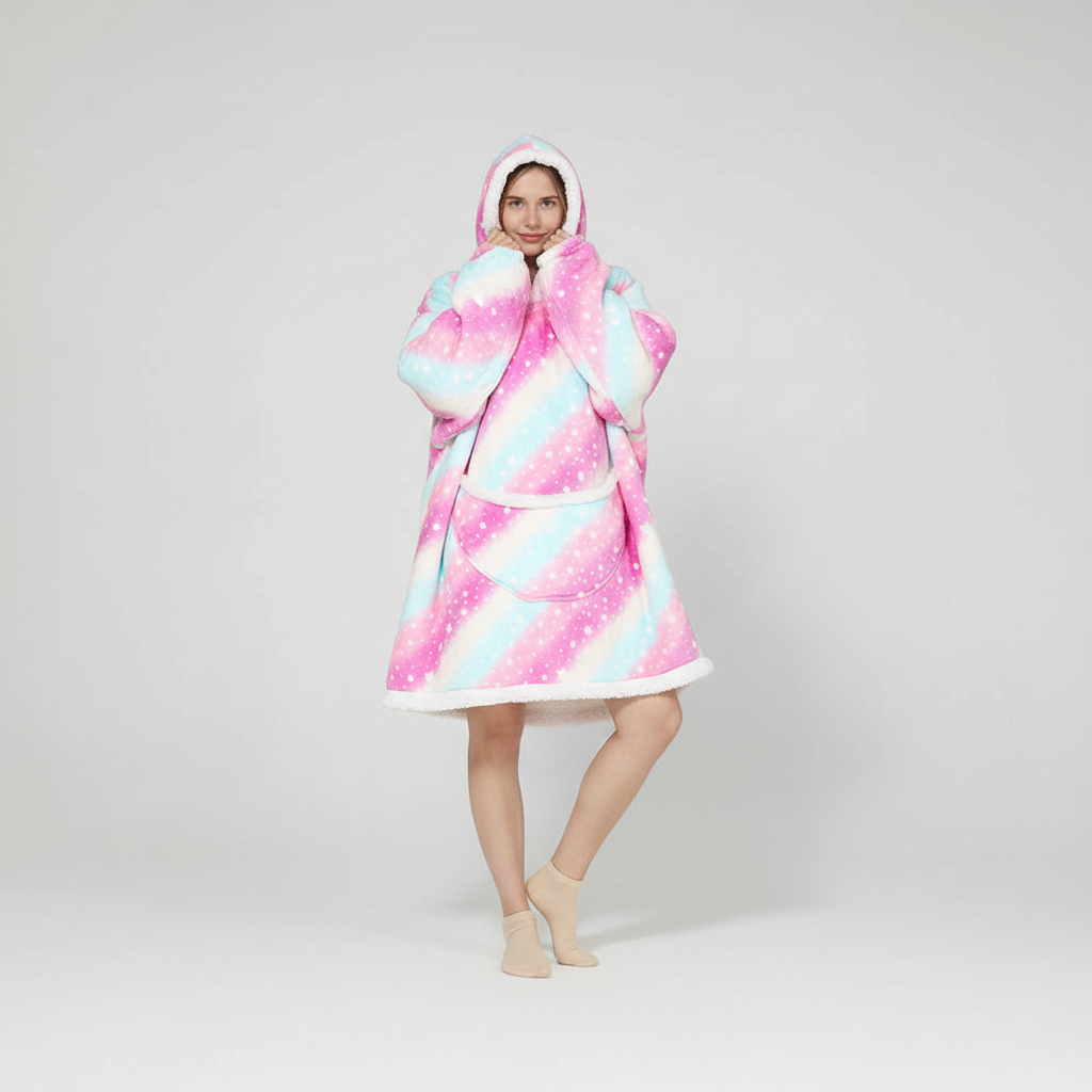 Oversized fleece deken