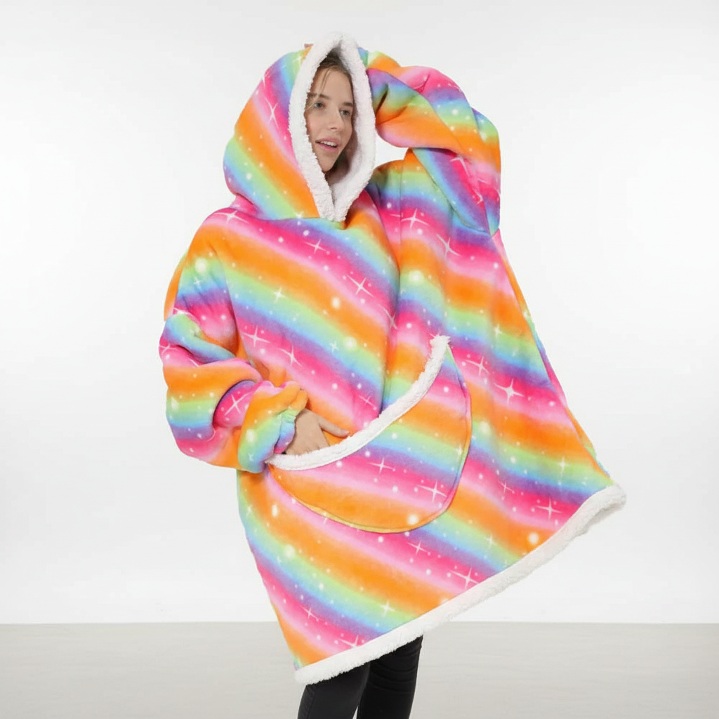 Oversized fleece deken
