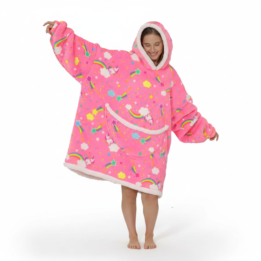 Oversized fleece deken