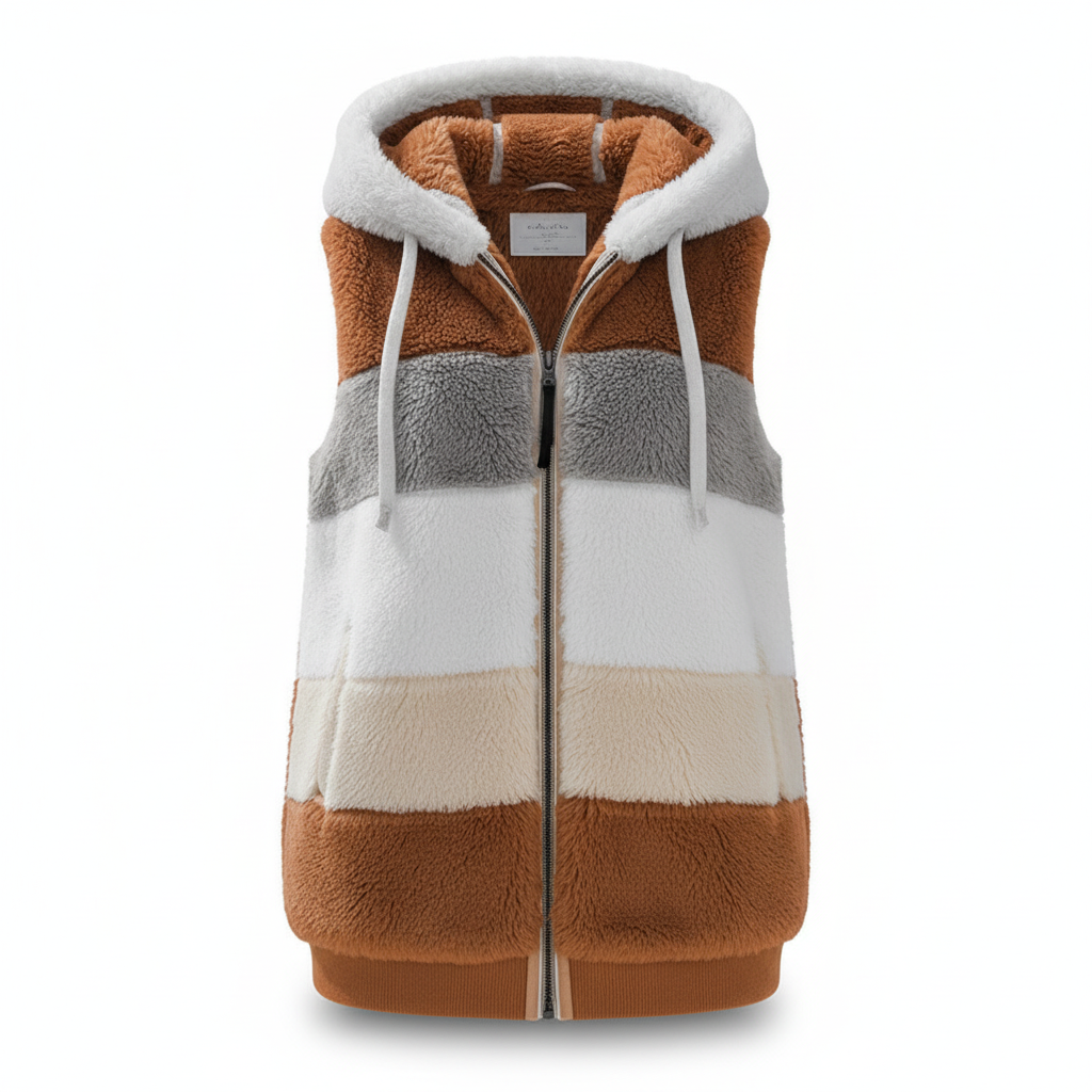 Oversized fleece-vest