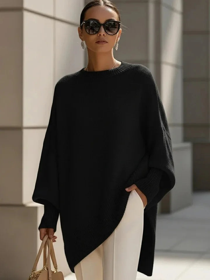 Oversized gebreide trui met ronde hals