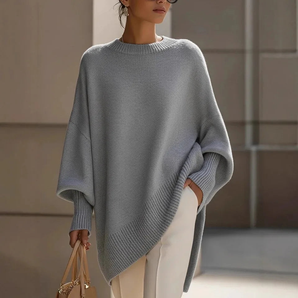 Oversized gebreide trui met ronde hals