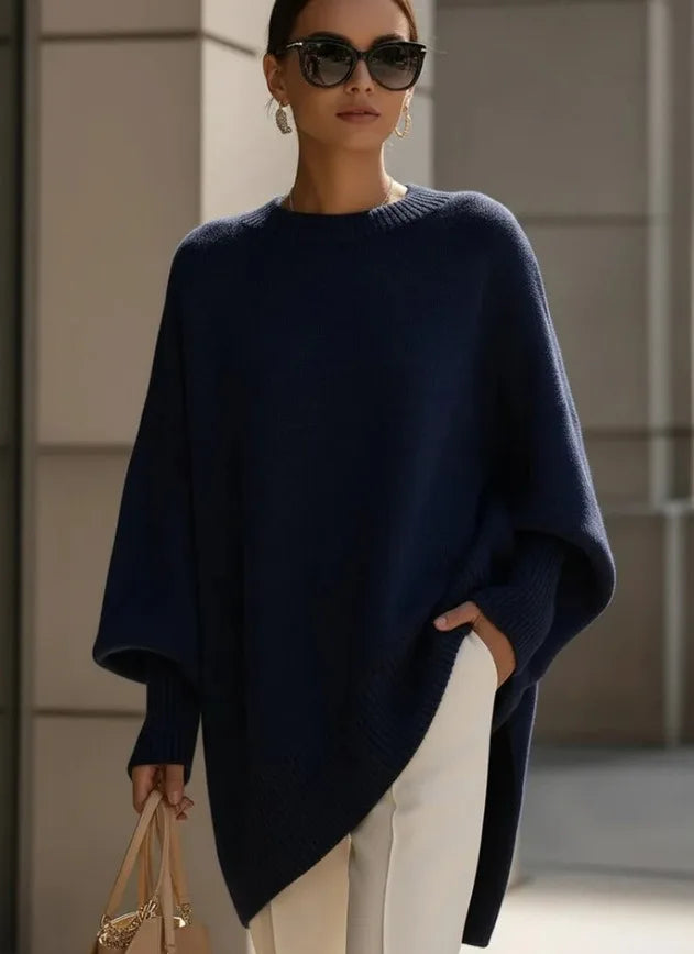 Oversized gebreide trui met ronde hals