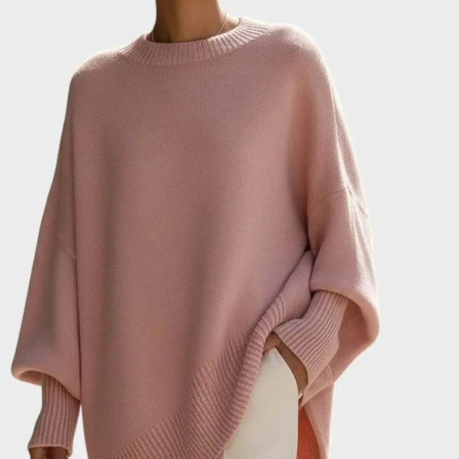 Oversized gebreide trui met ronde hals