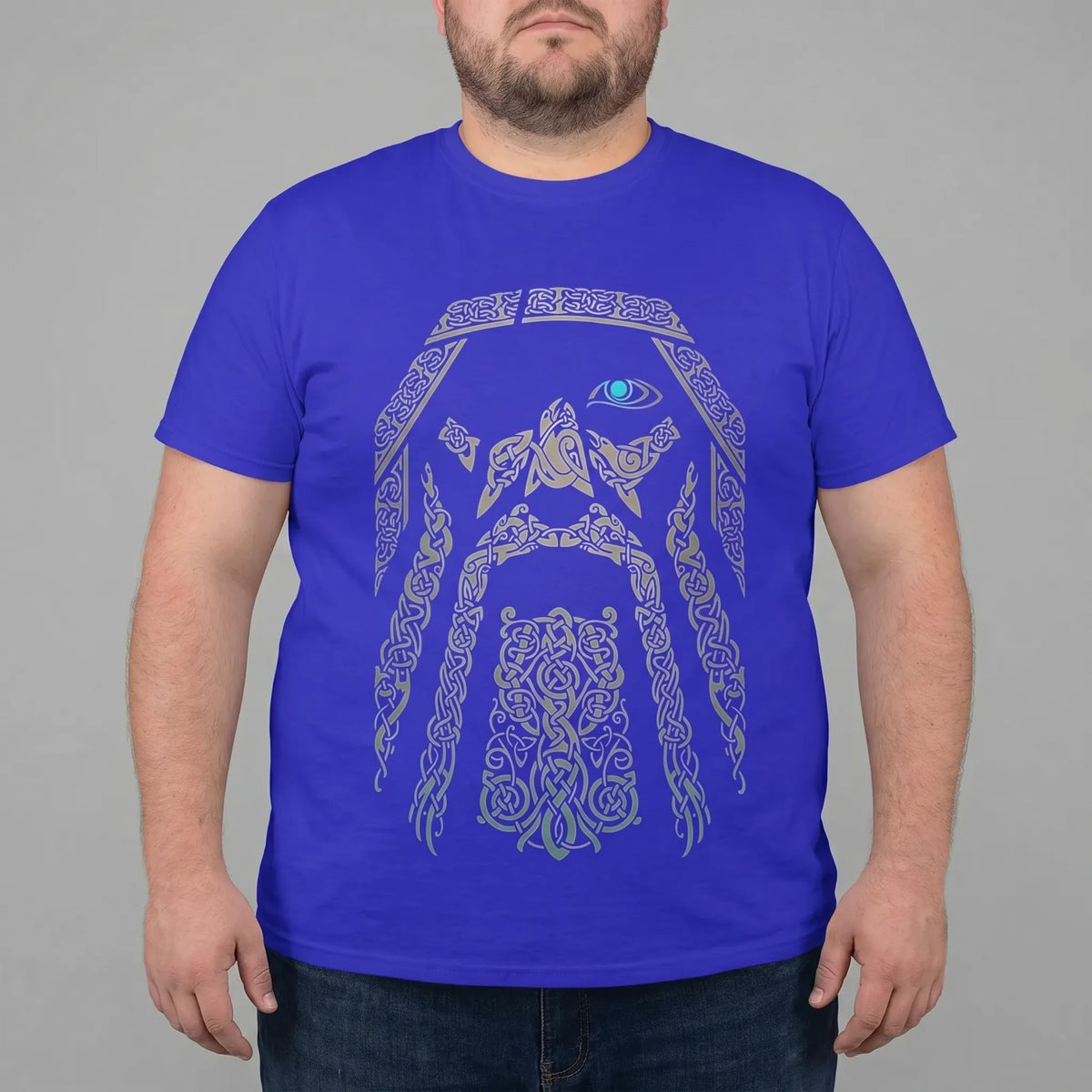 Oversized noorse print T-shirt big & tall — afbeelding 35