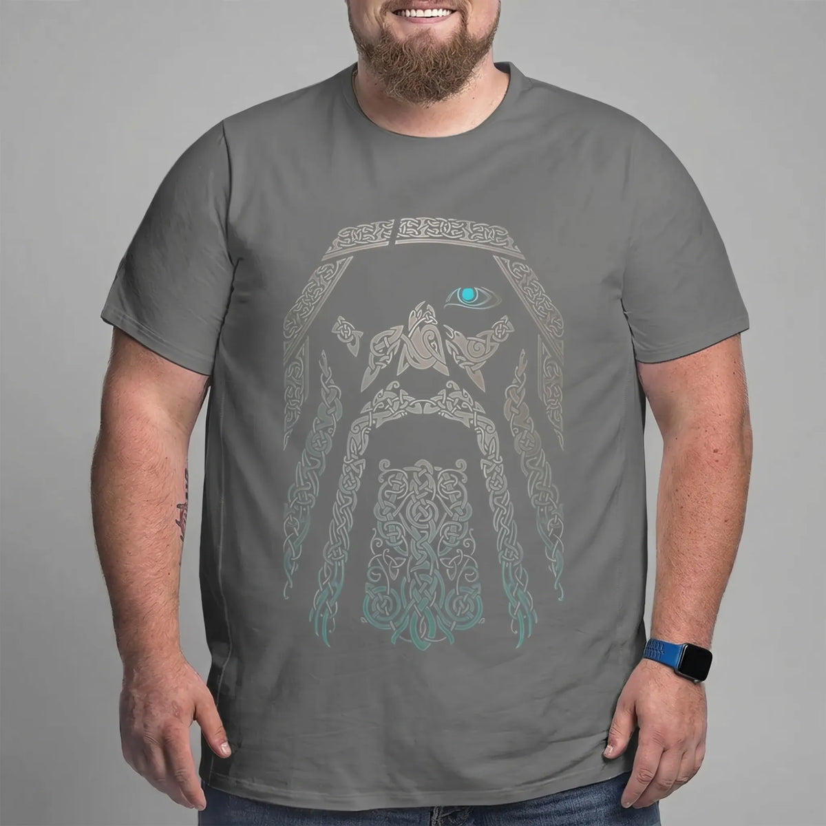 Oversized noorse print T-shirt big & tall — afbeelding 23