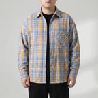Oversized geruit overhemd met lange mouwen
