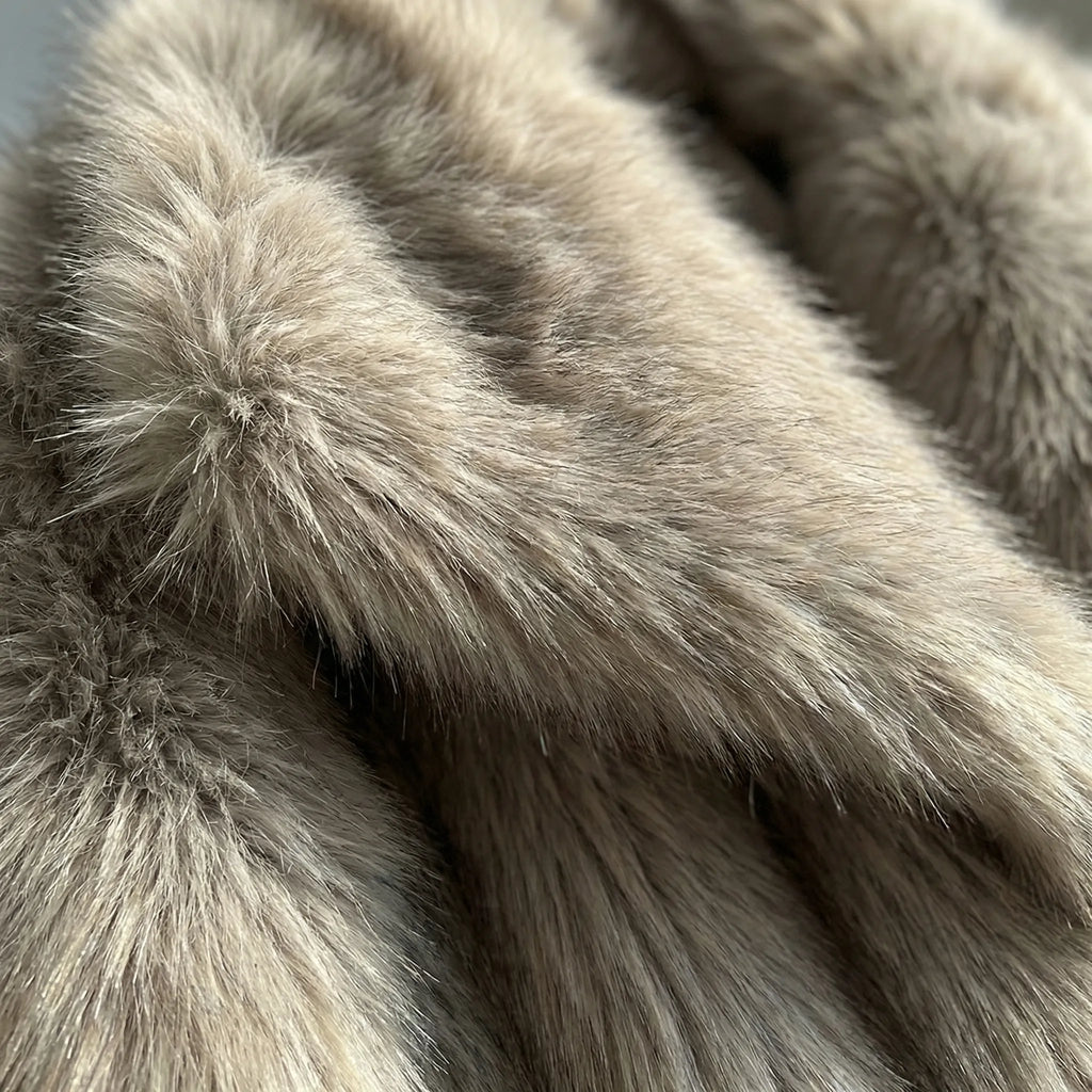 Oversized winterjas met bontlook — afbeelding 9