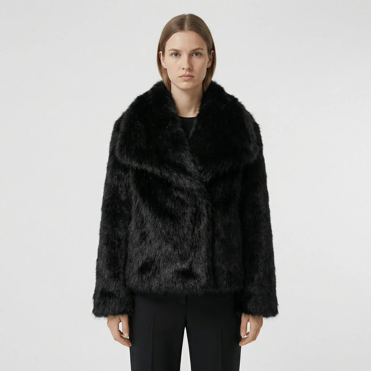 Oversized winterjas met bontlook — afbeelding 11