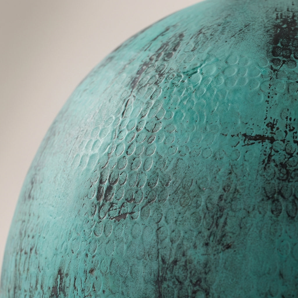 Hanglamp met geoxideerde patina
