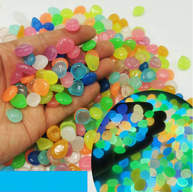 Glow in the dark kiezels – materiaal: Fotoluminescent pigment + milieuvriendelijke hars — afbeelding 15