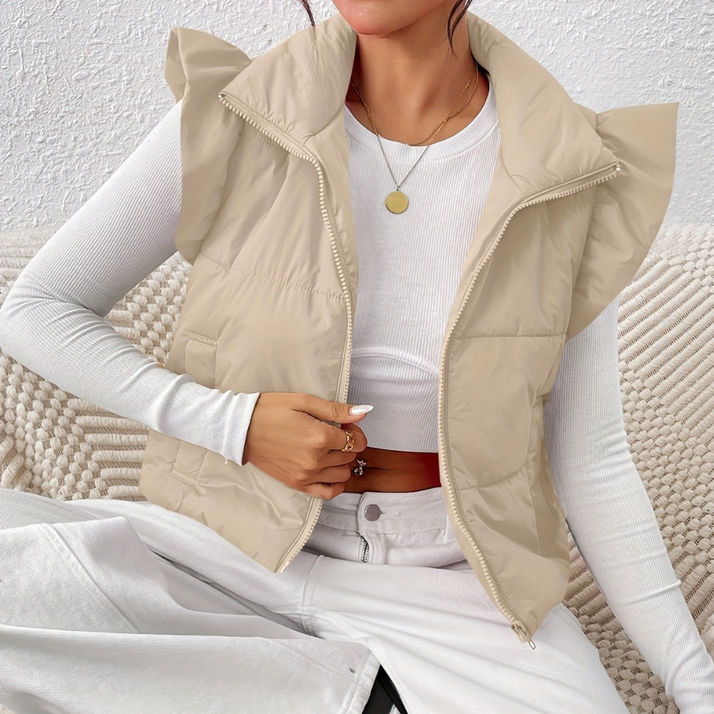Korte gewatteerde damesbodywarmer
